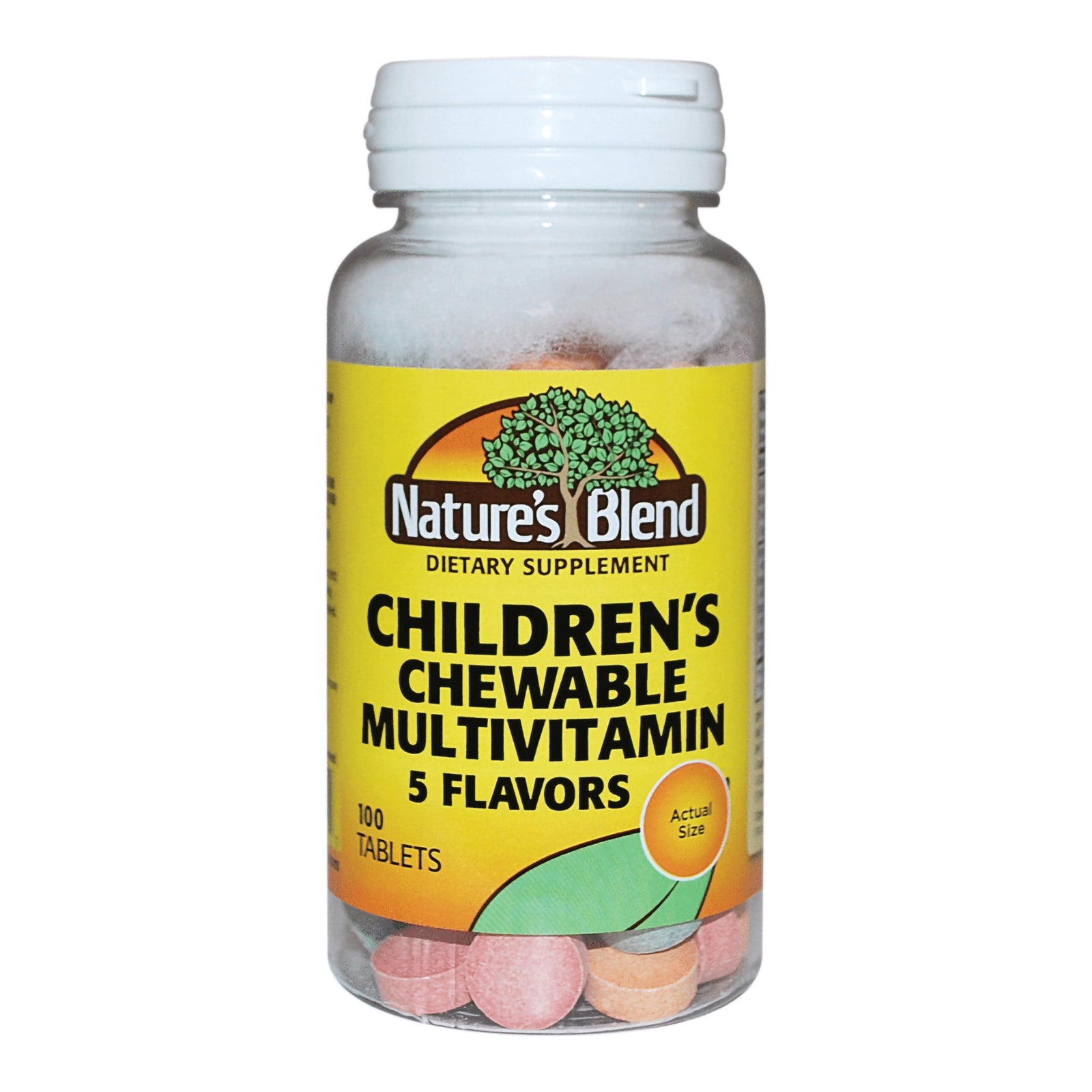 Nature's Blend Pediatric Multivitamin Chewable Tablets, 100 per Bottle