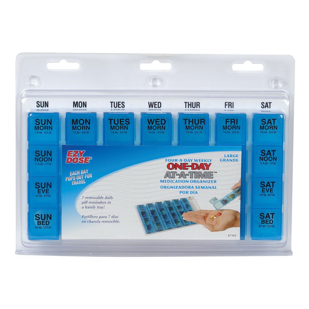 One-Day-At-A-Time Large 7 Day 4 Dose Pill Organizer