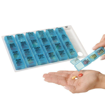One-Day-At-A-Time Large 7 Day 4 Dose Pill Organizer
