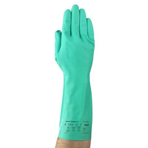 AlphaTec Sol-Vex 37-155 Medium Nitrile Chemical Protection Gloves