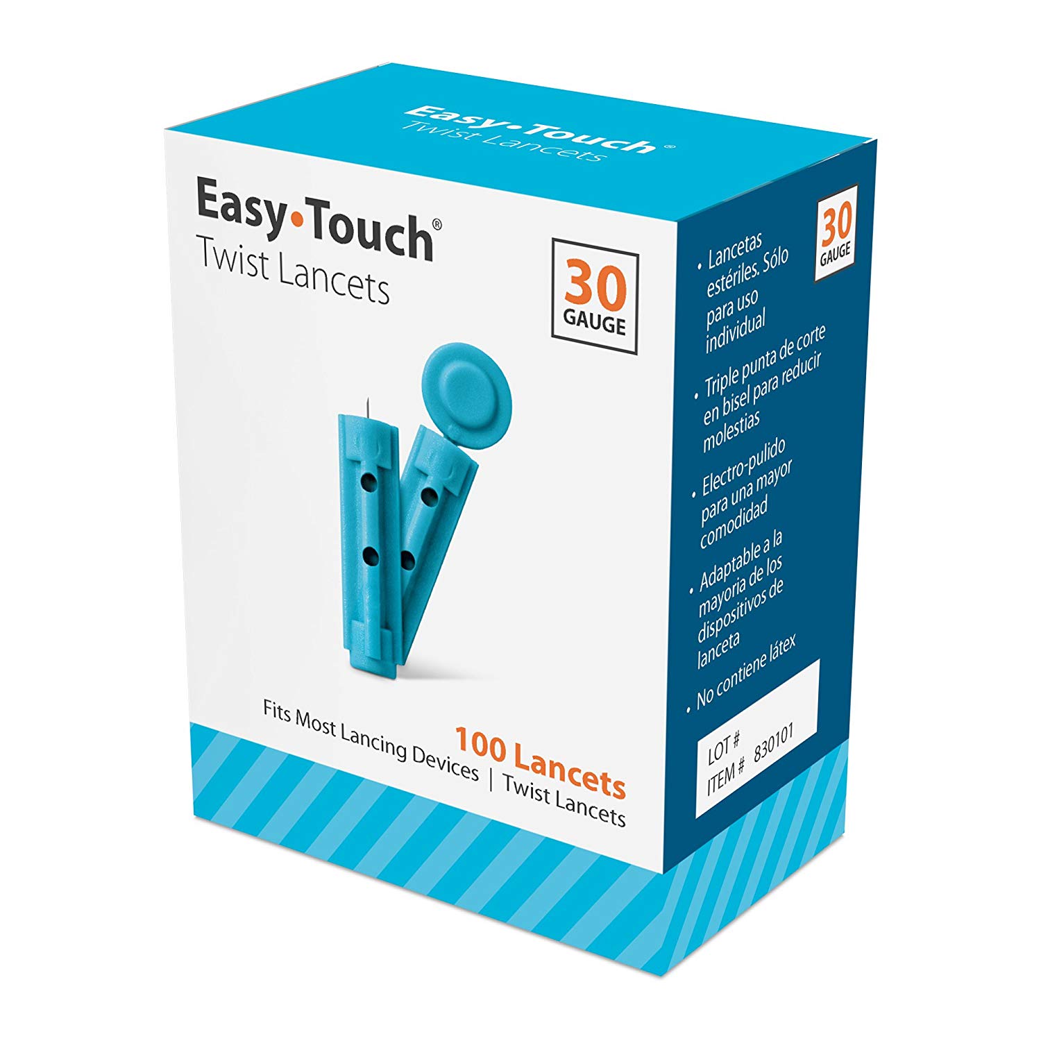 MHC EasyTouch Twist Lancets, 30 Gauge