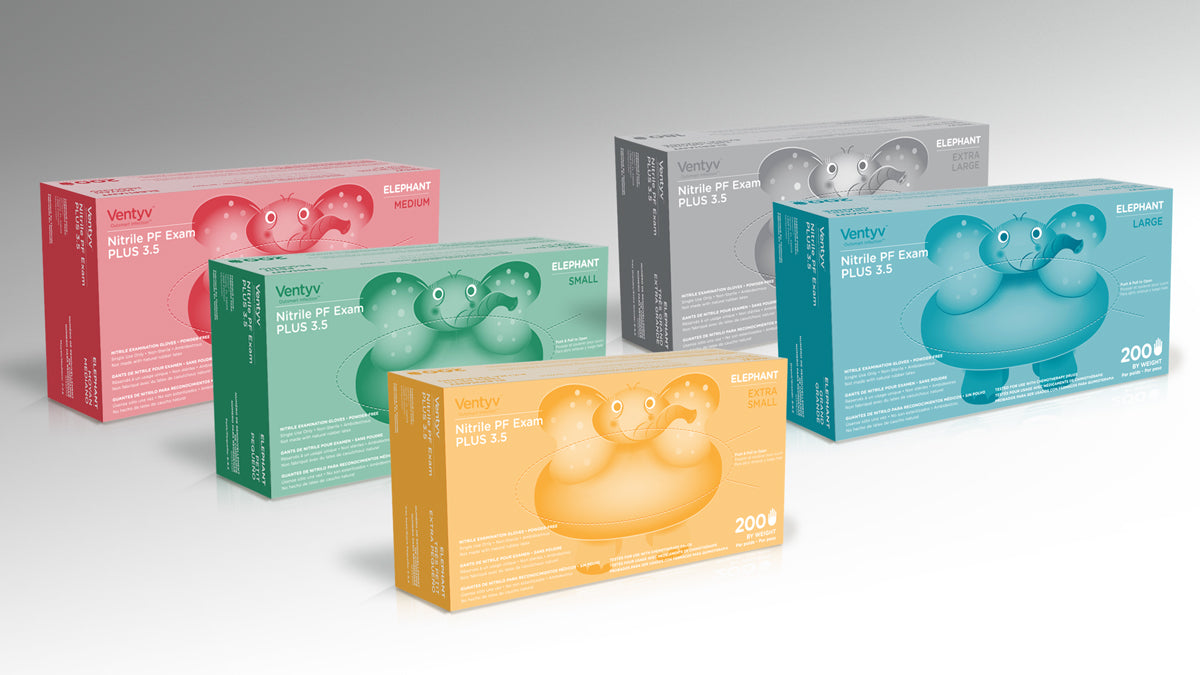 Ventyv Plus 3.5 Elephant Nitrile Exam Gloves
