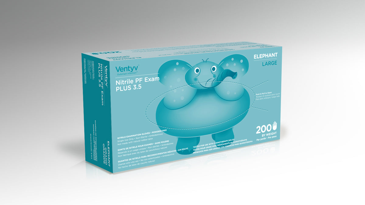 Ventyv Plus 3.5 Elephant Nitrile Exam Gloves