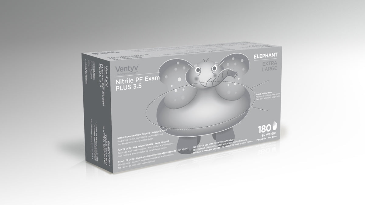 Ventyv Plus 3.5 Elephant Nitrile Exam Gloves