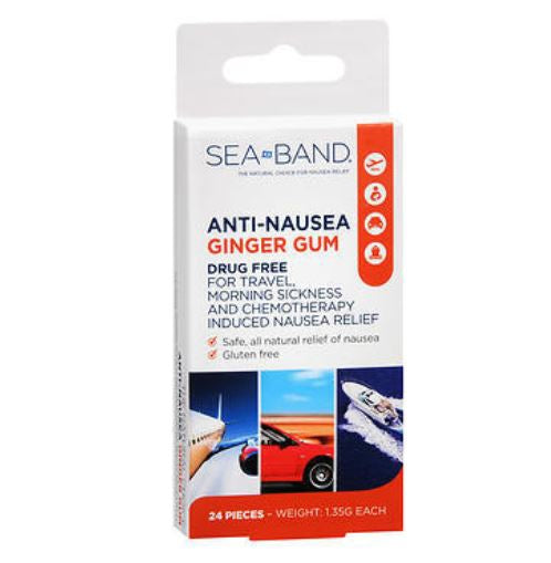 Sea-Band® Nausea Relief 25 mg Ginger Chewing Gum 24 per Box