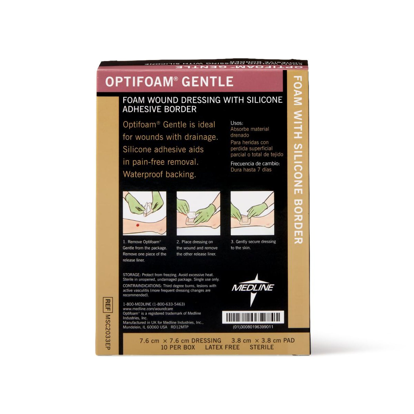 Optifoam Gentle Silicone Border Foam Dressing
