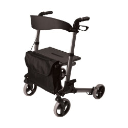 HealthSmart Gateway Titanium Gray 4 Wheel Rollator with Adjustable Height