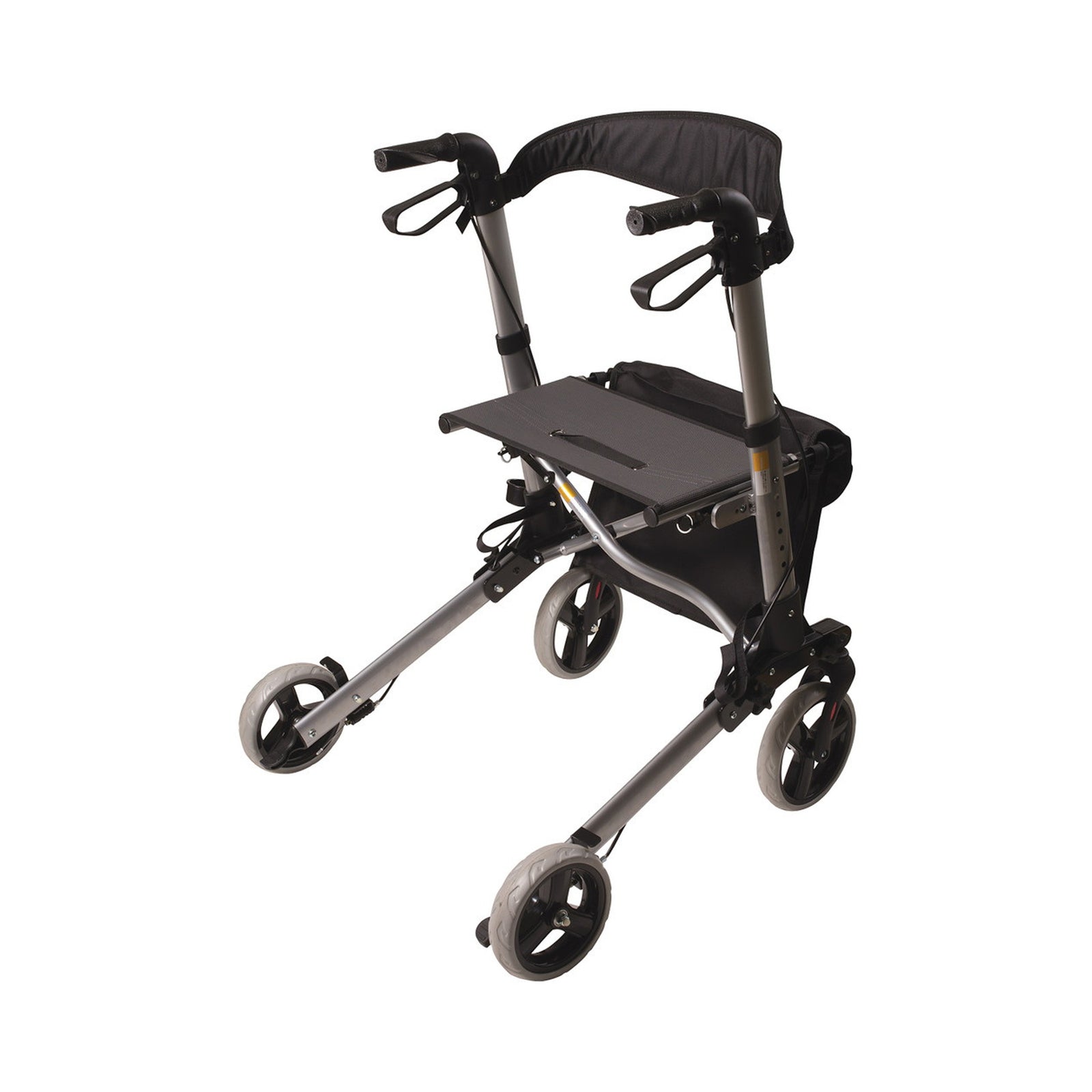 HealthSmart Gateway Titanium Gray 4 Wheel Rollator with Adjustable Height