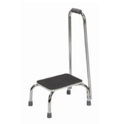 Mabis DMI® 1-Step Stool with Handrail - 9-1/2 Inch Height