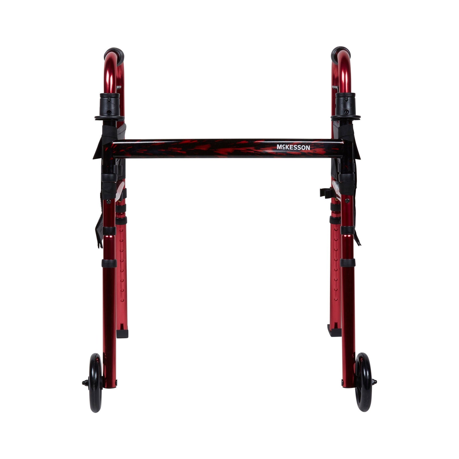 McKesson Travel Walker Adjustable Height with 5-Inch Wheels