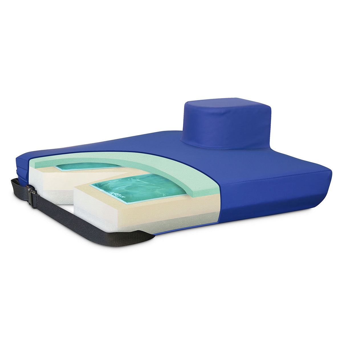 APEX CORE™ Coccyx Relief Seat Cushion with Pommel - 20" x 16" x 3" Foam/Gel