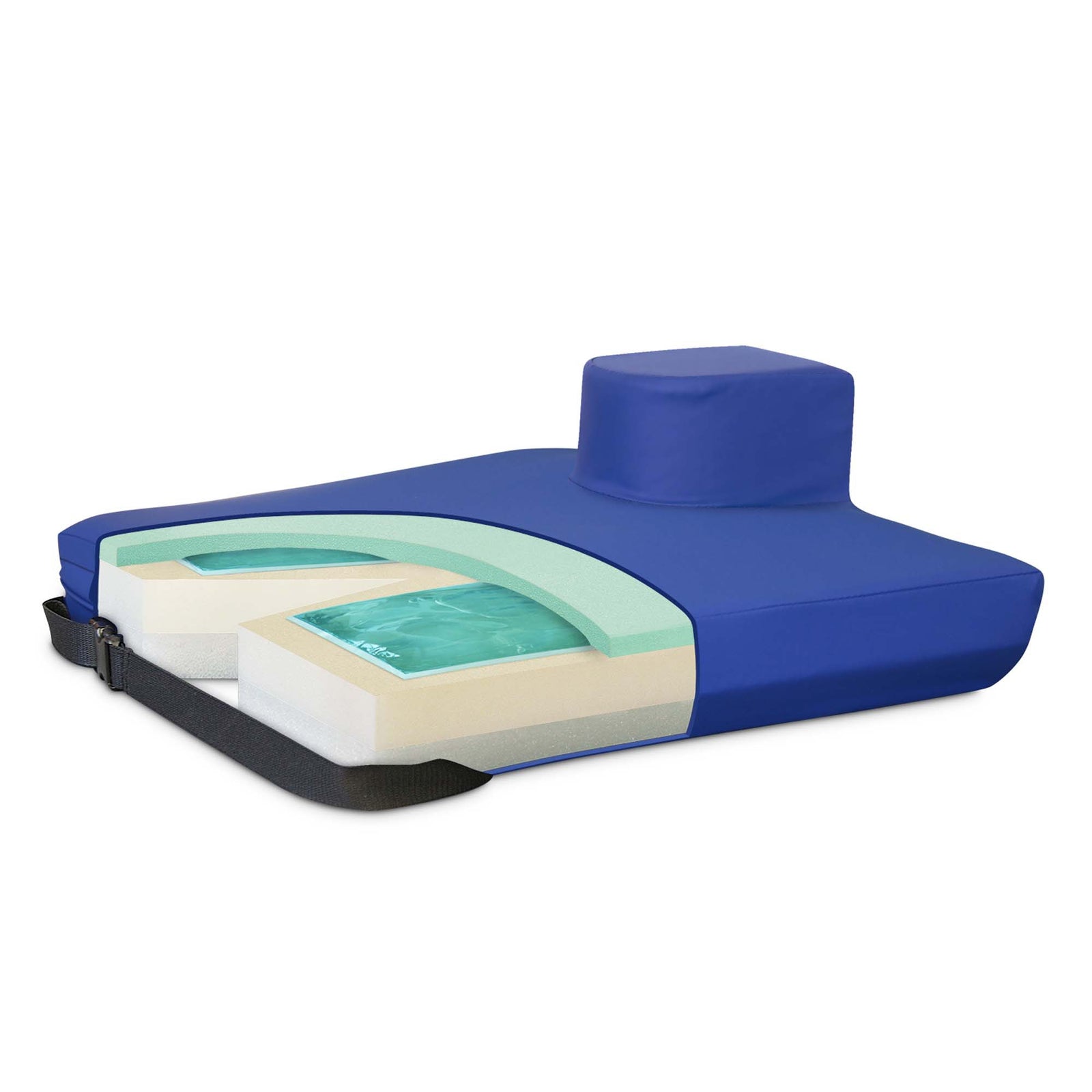 APEX CORE™ Coccyx Relief Seat Cushion with Pommel - 20" x 16" x 3" Foam/Gel