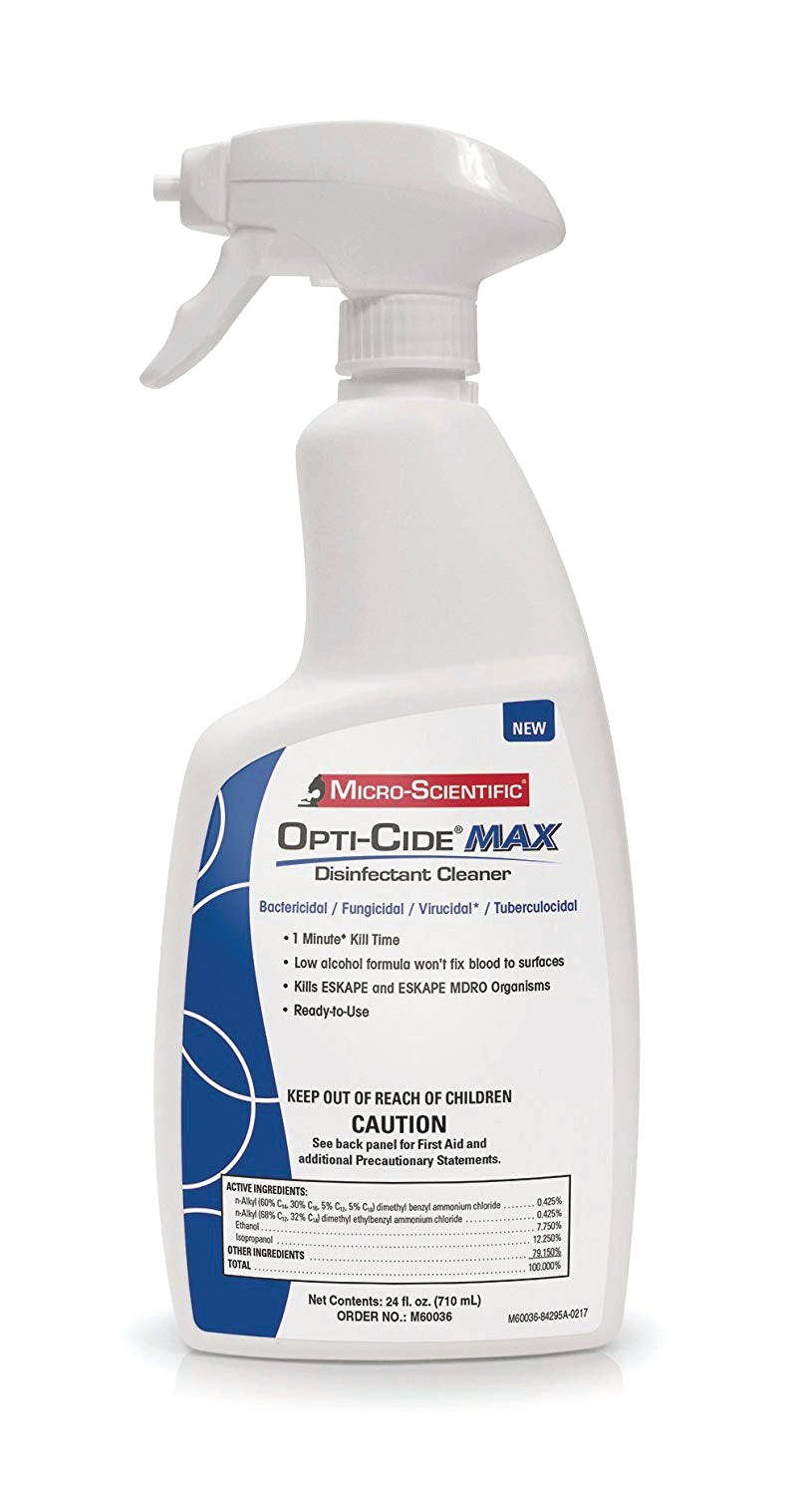 Opti-Cide Max Alcohol-Based Surface Disinfectant Cleaner - 24 oz Trigger Spray