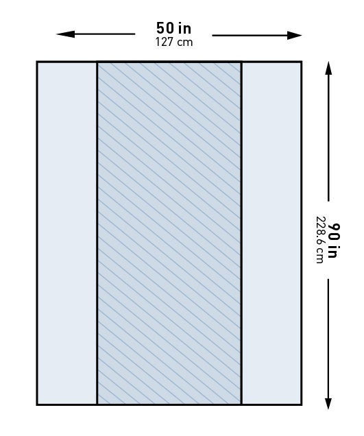 McKesson Heavy-Duty Blue Back Table Cover, 50 x 90 Inches