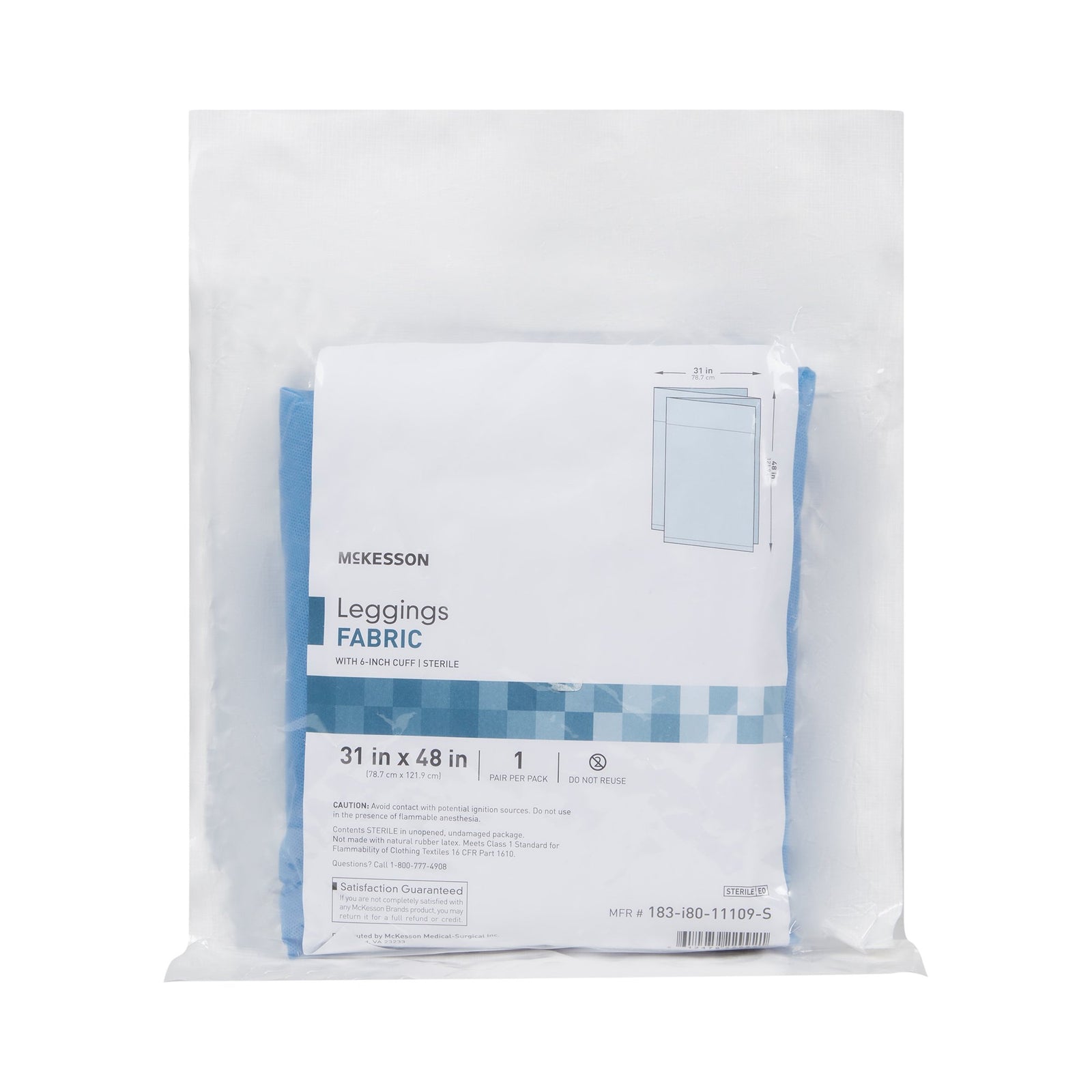 McKesson Surgical Leggings 31" x 48" Sterile