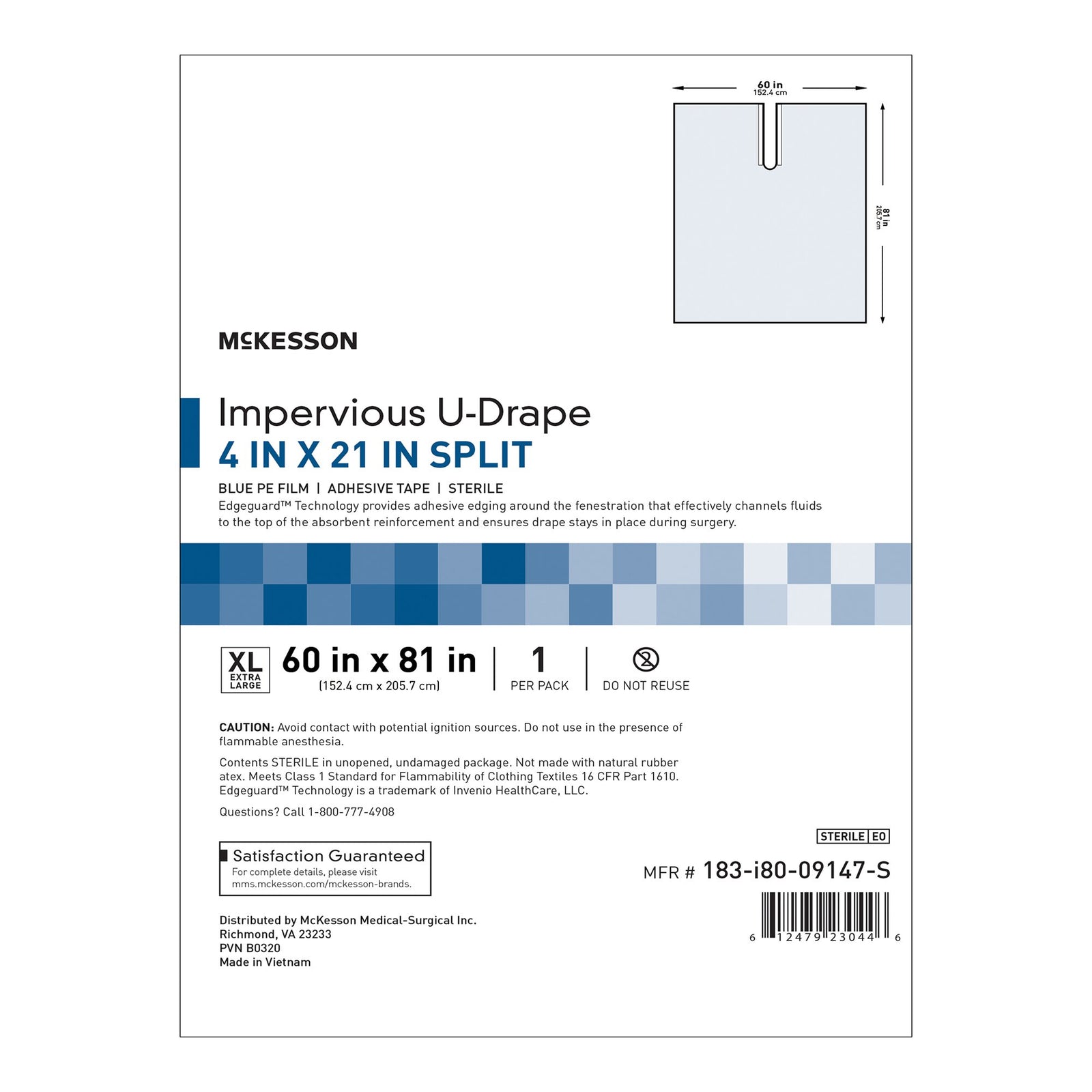 McKesson Impervious U-Drape Orthopedic Surgical Drape