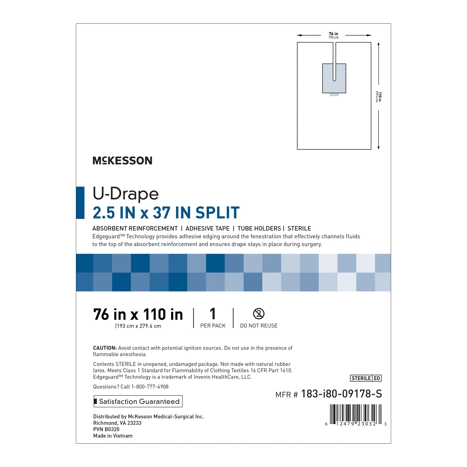 McKesson MedSurg Surgical Ortho Drape With Split
