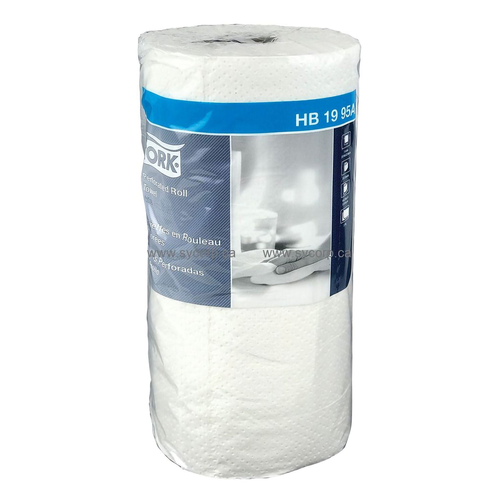 Tork Jumbo Perforated Roll Towel, White, HB1995A