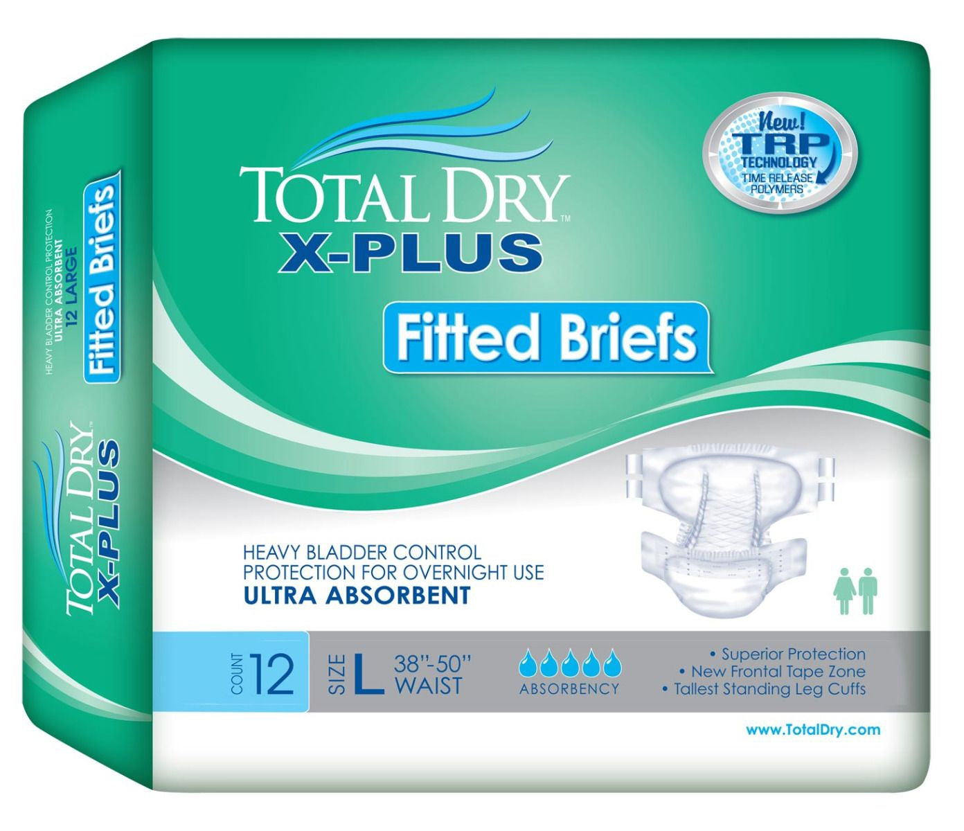 Total Dry™ X-Plus Adult Incontinence Briefs