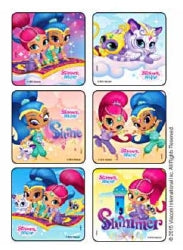 Kids Love Stickers Shimmer Shine Sticker 2-1/2 Inch