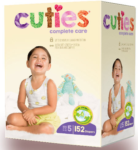 First Quality Cuties Complete Care Baby Diapers, Size 5