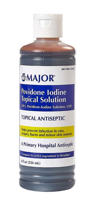 McKesson Povidone-Iodine Skin Prep Solution 10% Strength 8 oz Bottle