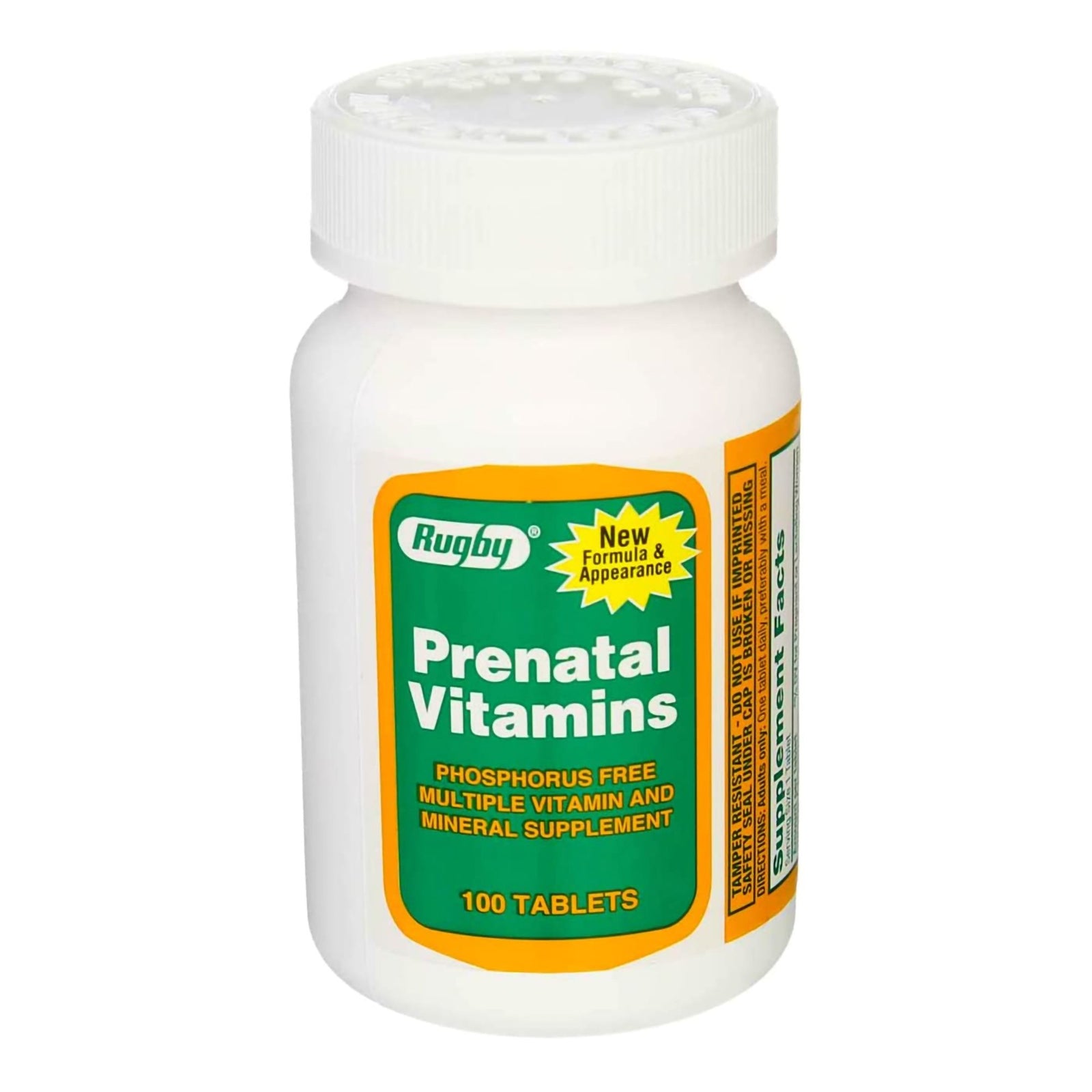 Rugby PNV No.95 Prenatal Vitamin with Ferrous Fumarate and Folic Acid Tablets