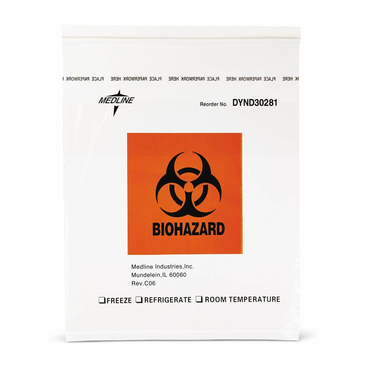Medline Specimen Transport Bag 12 x 15 Inch