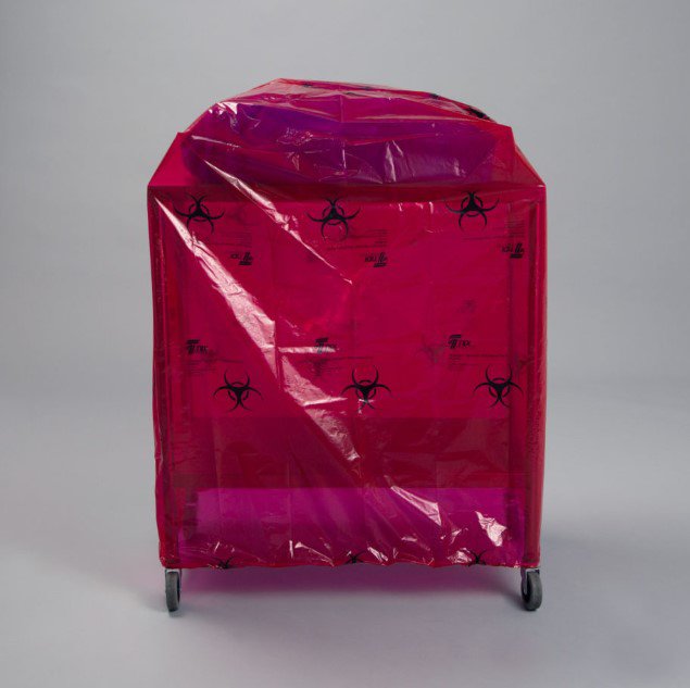 TIDI Products Ring Stand Cover, Translucent Red, 32" x 16"-18" x 18"-30"