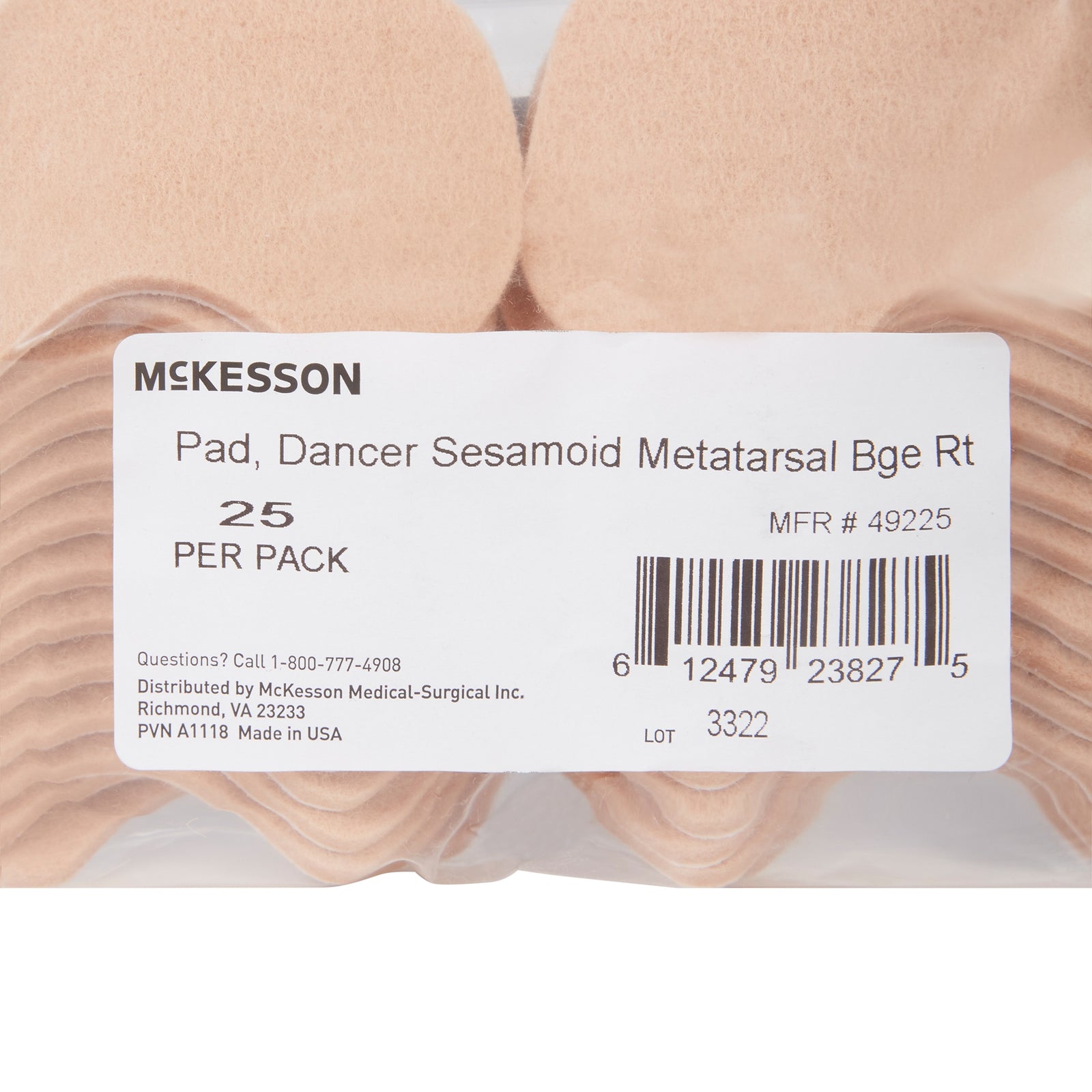McKesson Dancer Sesamoid Pad - Right Foot