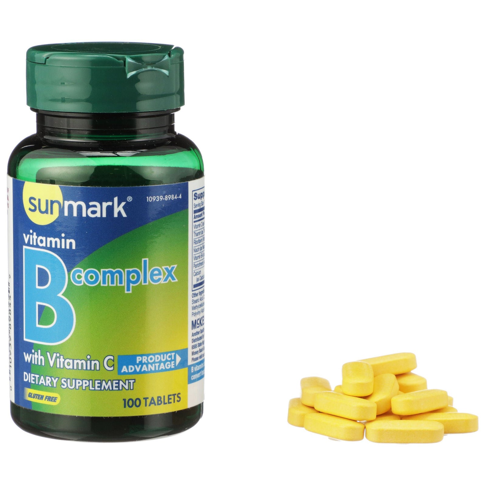 sunmark Vitamin B Complex with Vitamin C Tablets, 100 Count