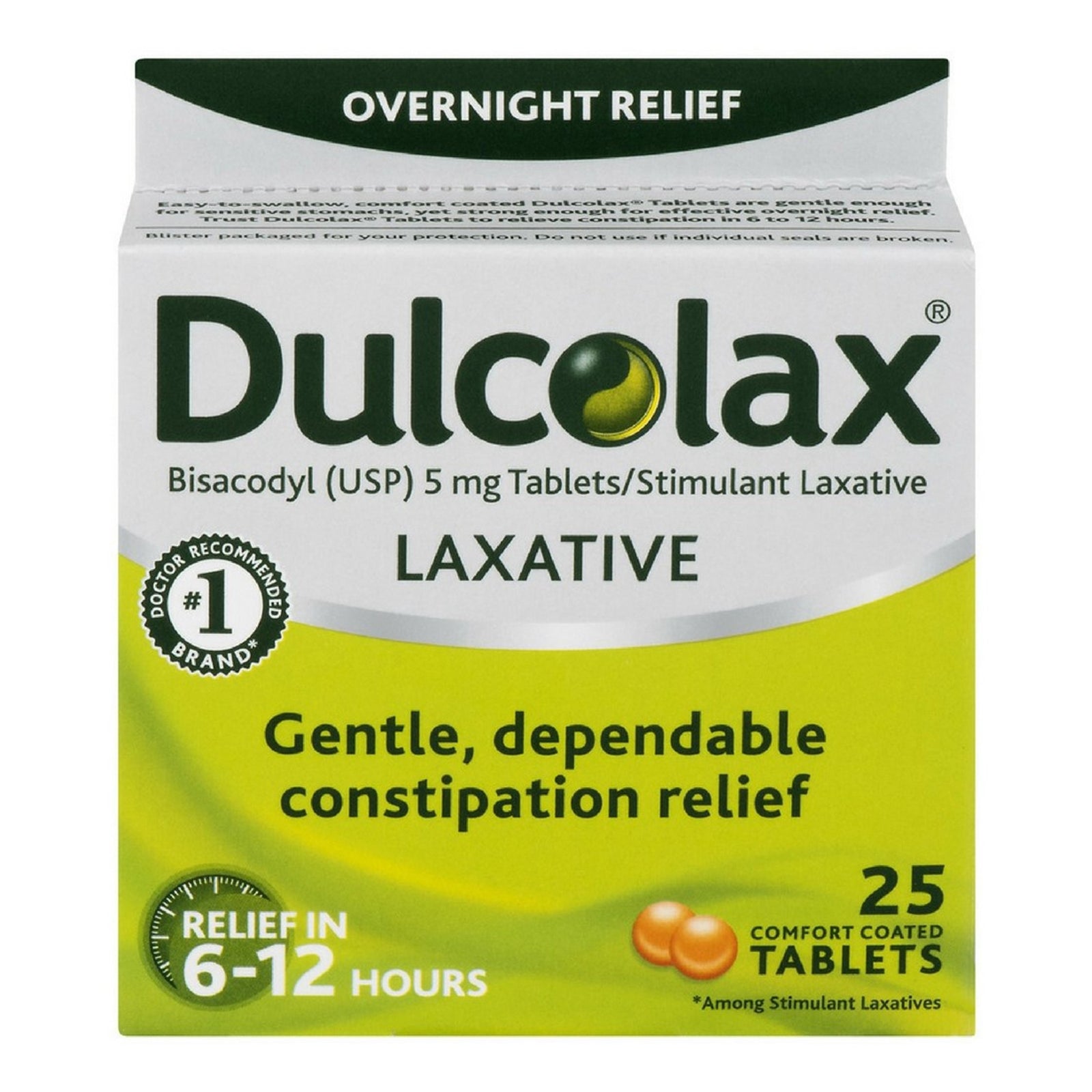 Dulcolax Laxative Tablets 5 mg, Box of 25