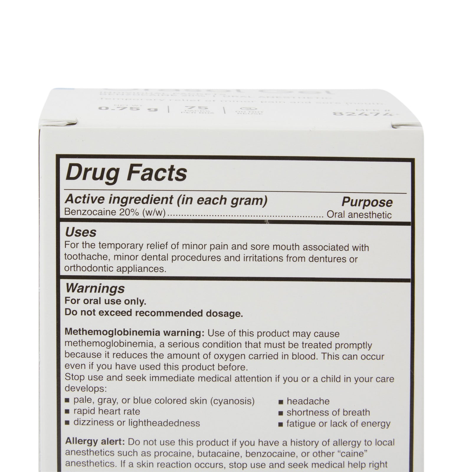 McKesson Benzocaine Oral Gel 20% Strength