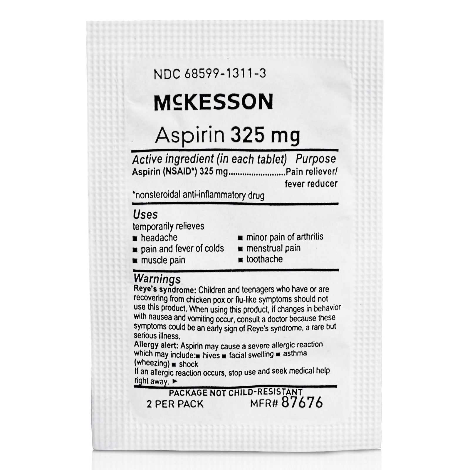 McKesson Aspirin 325 mg Tablets
