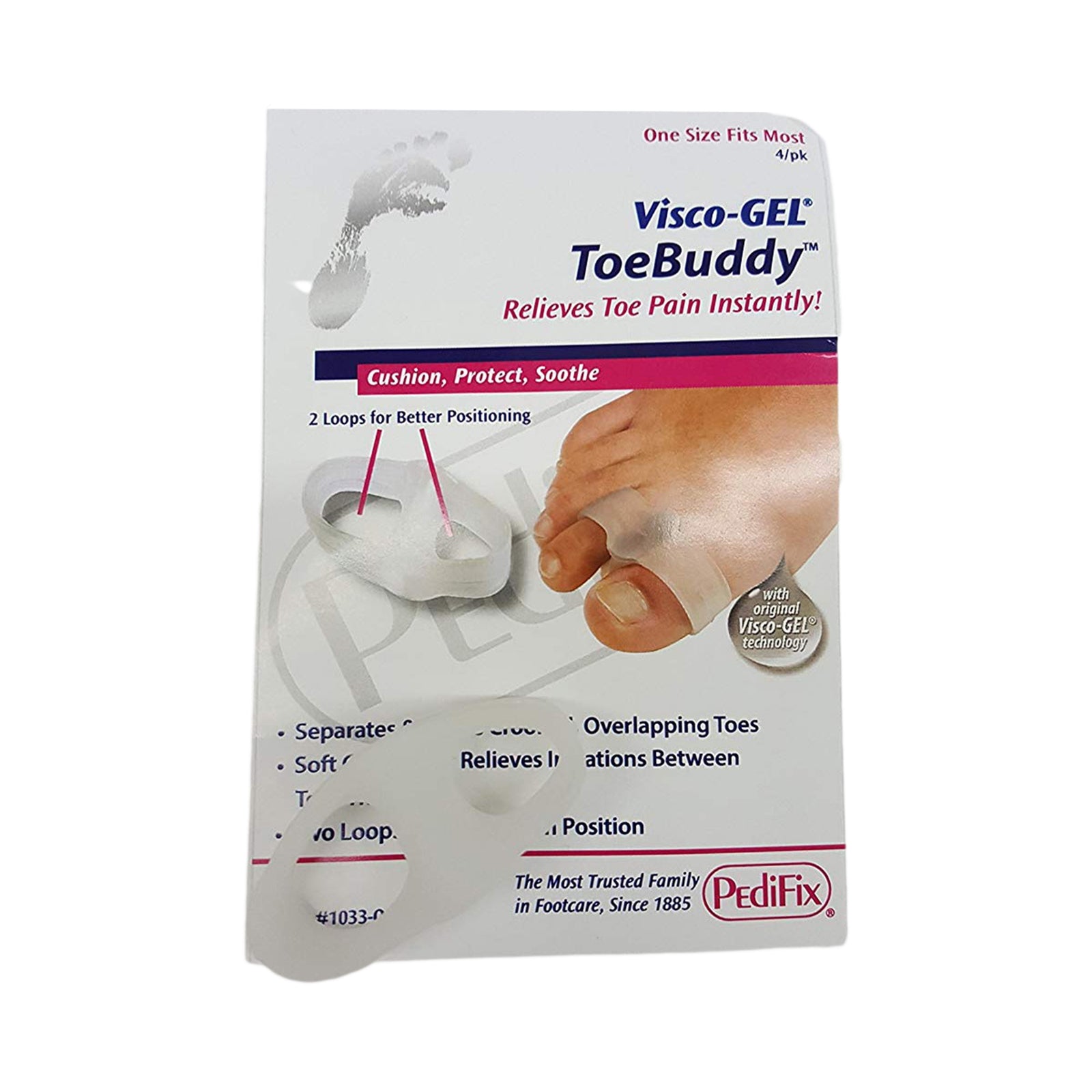 PEDIFIX ToeBuddy Visco-Gel Toe Spacer