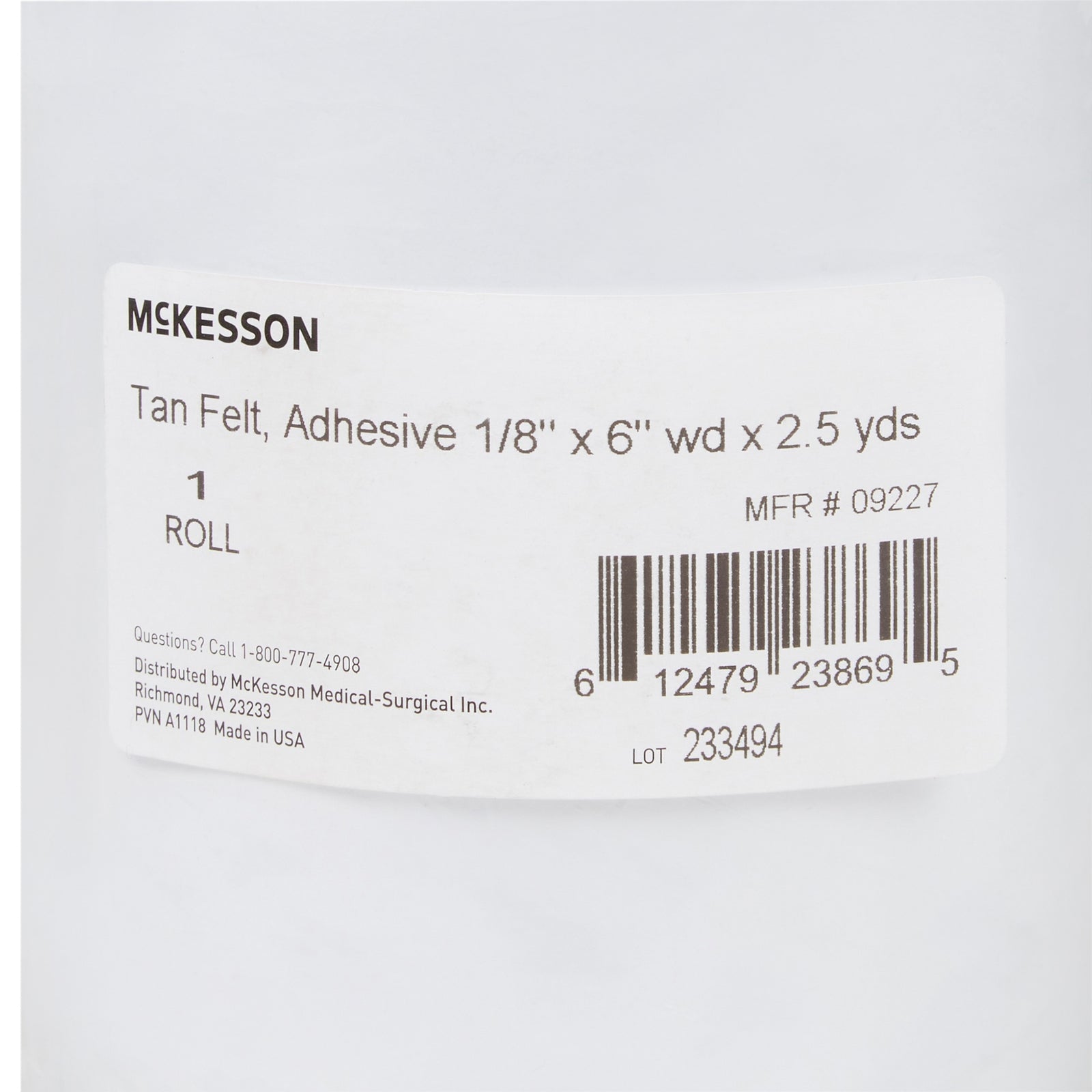 McKesson Orthopedic Felt Roll Adhesive