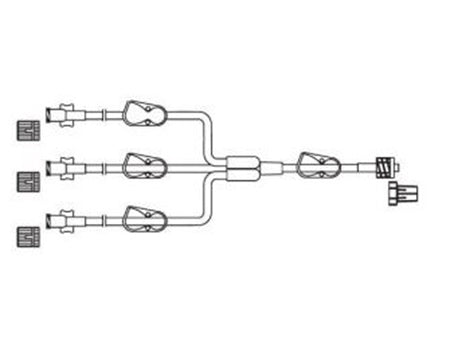 Codan IV Extension Set Trifurcated 8 Inch Tubing