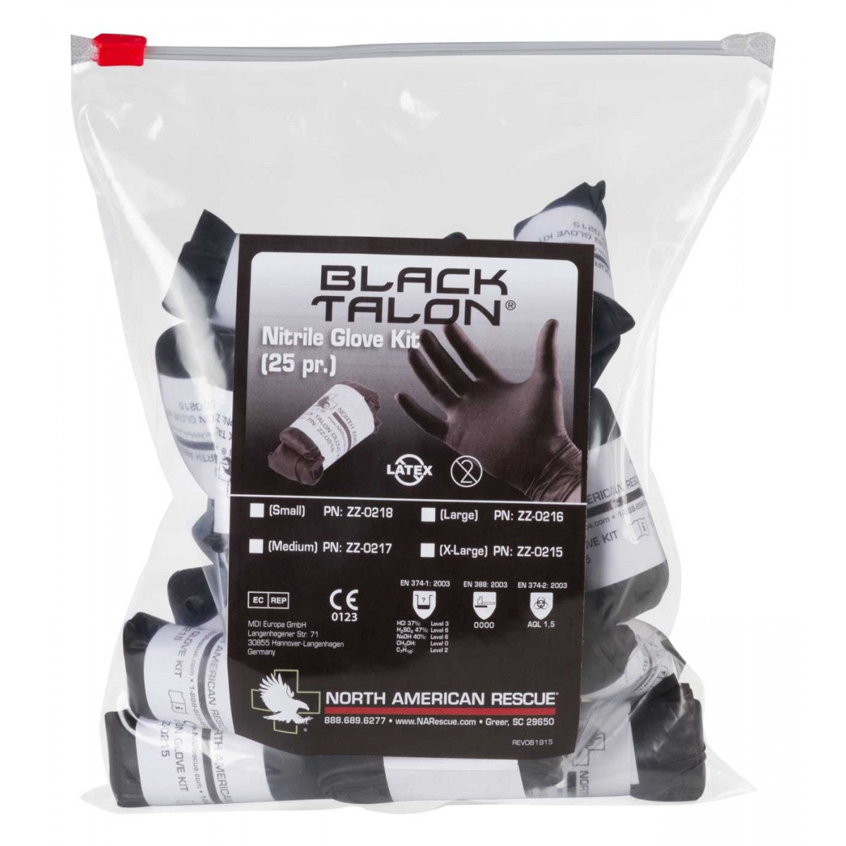 Black Talon Nitrile Exam Gloves Medium Size