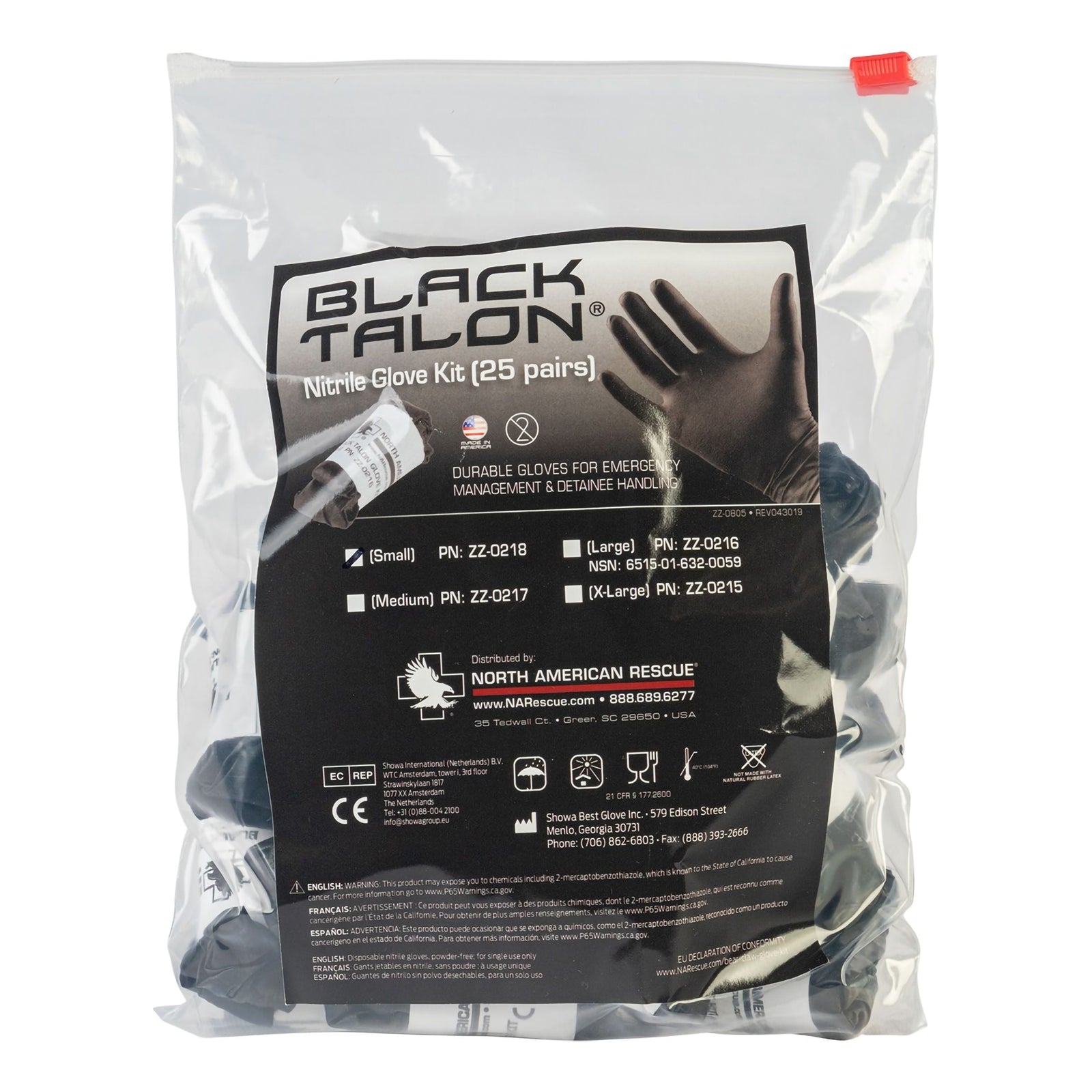 Black Talon Nitrile Exam Gloves Medium Size