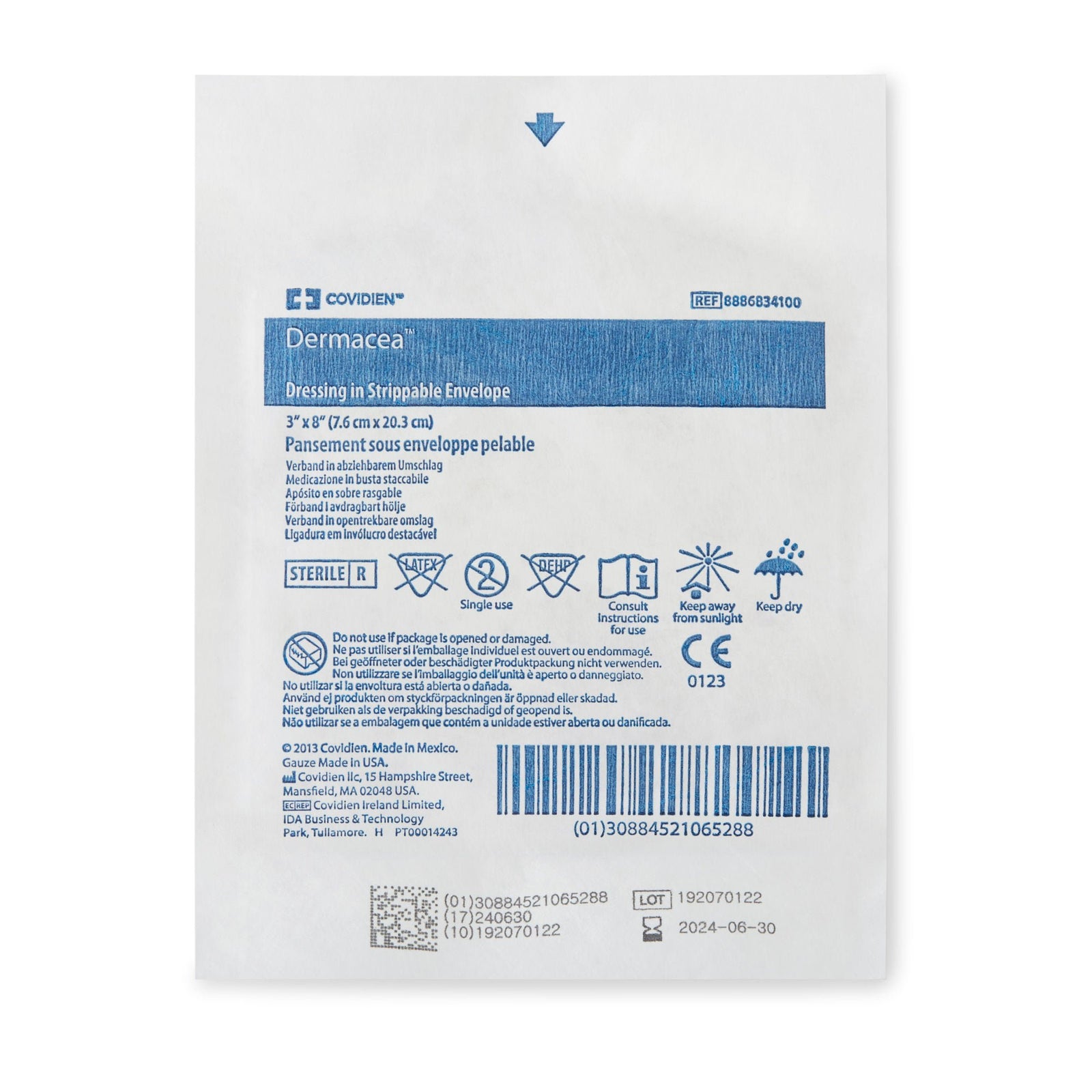 Cardinal Health Dermacea Non-Adherent Dressing, 3 x 8 Inch