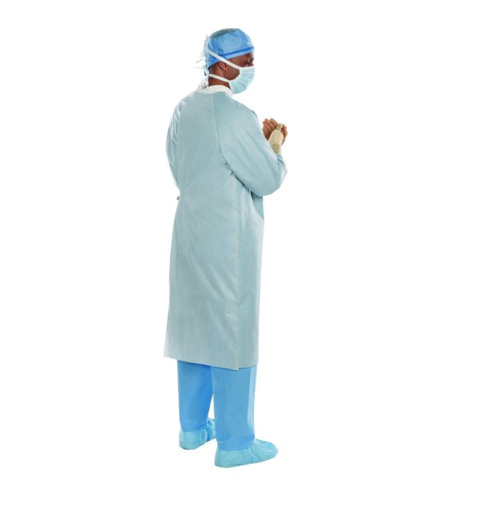 Surgical Gown Aero Chrome X-Large Silver NonSterile AAMI Level 4 Disposable