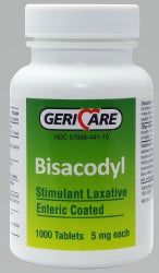 Geri-Care Unflavored Laxative Tablets 5 mg Bisacodyl USP