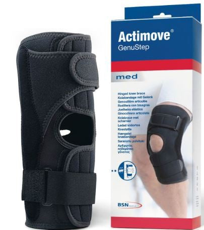 Actimove GenuStep Hinged Knee Brace, White, Medium