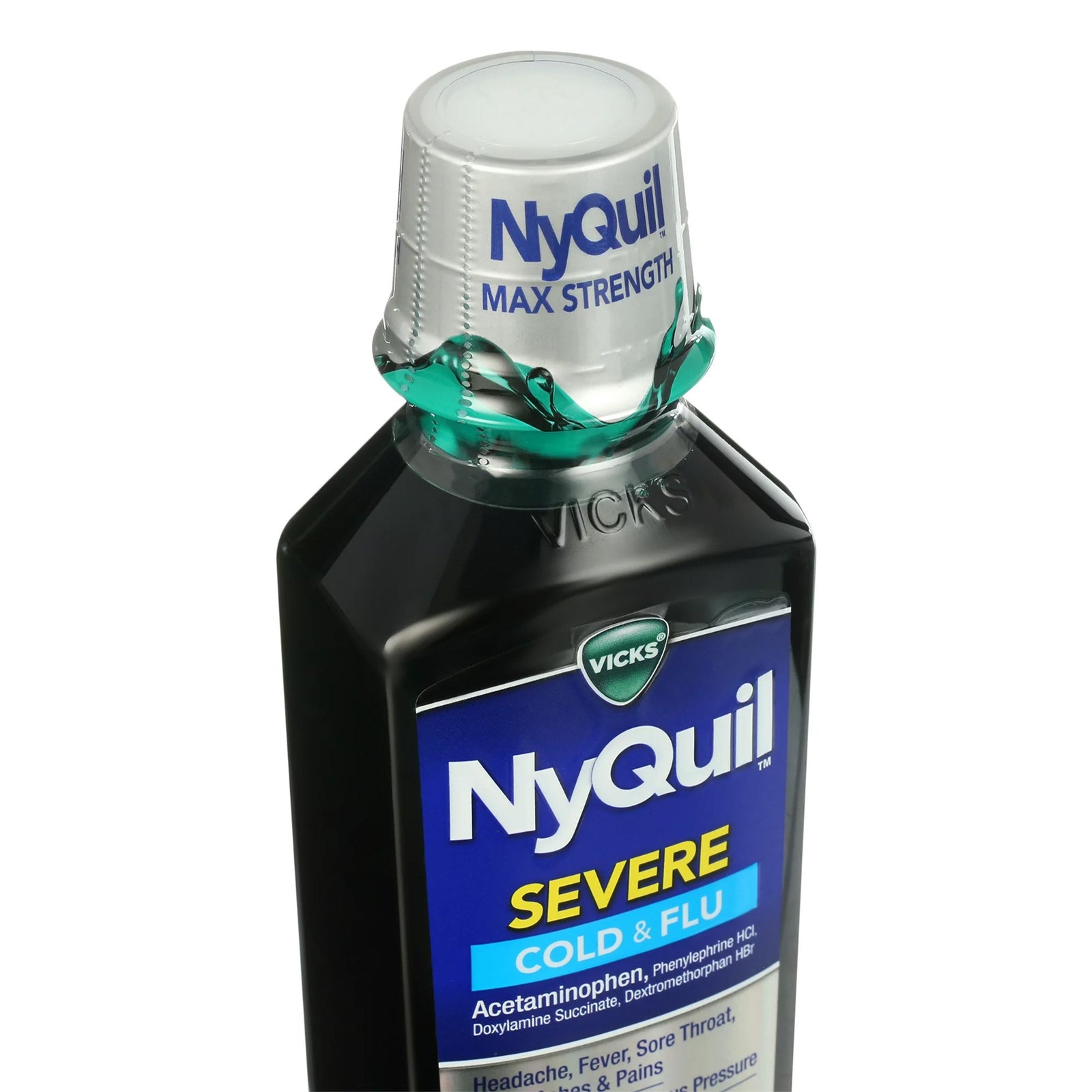 NyQuil Severe Cold & Flu Relief Liquid 12 oz