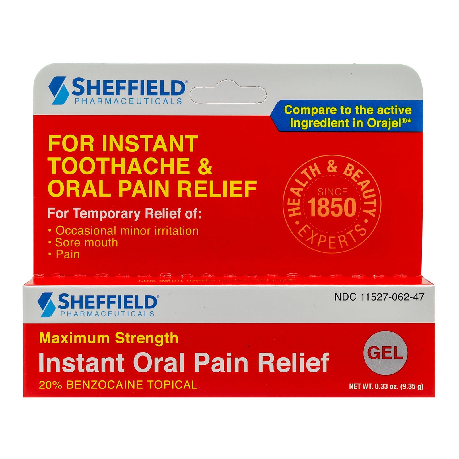 Sheffield Instant Oral Pain Relief Gel, 0.33 oz