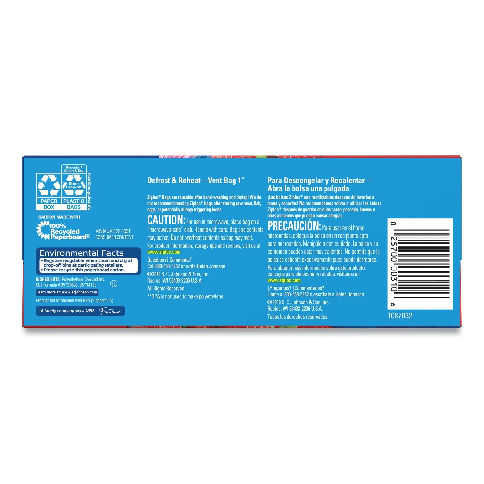 Ziploc Reclosable Storage Bags