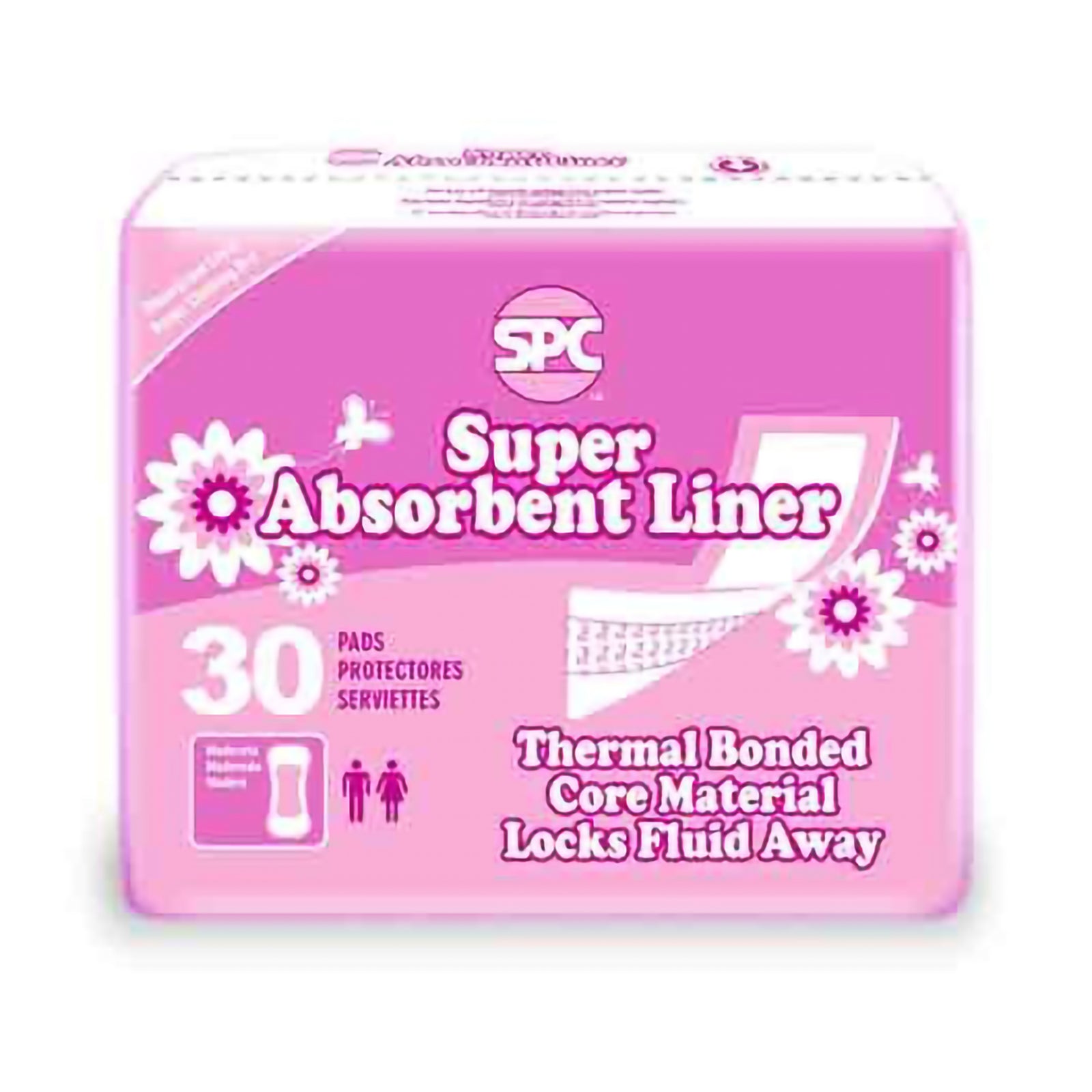 SPC Incontinence Liner 4 x 11 Inch Moderate Absorbency