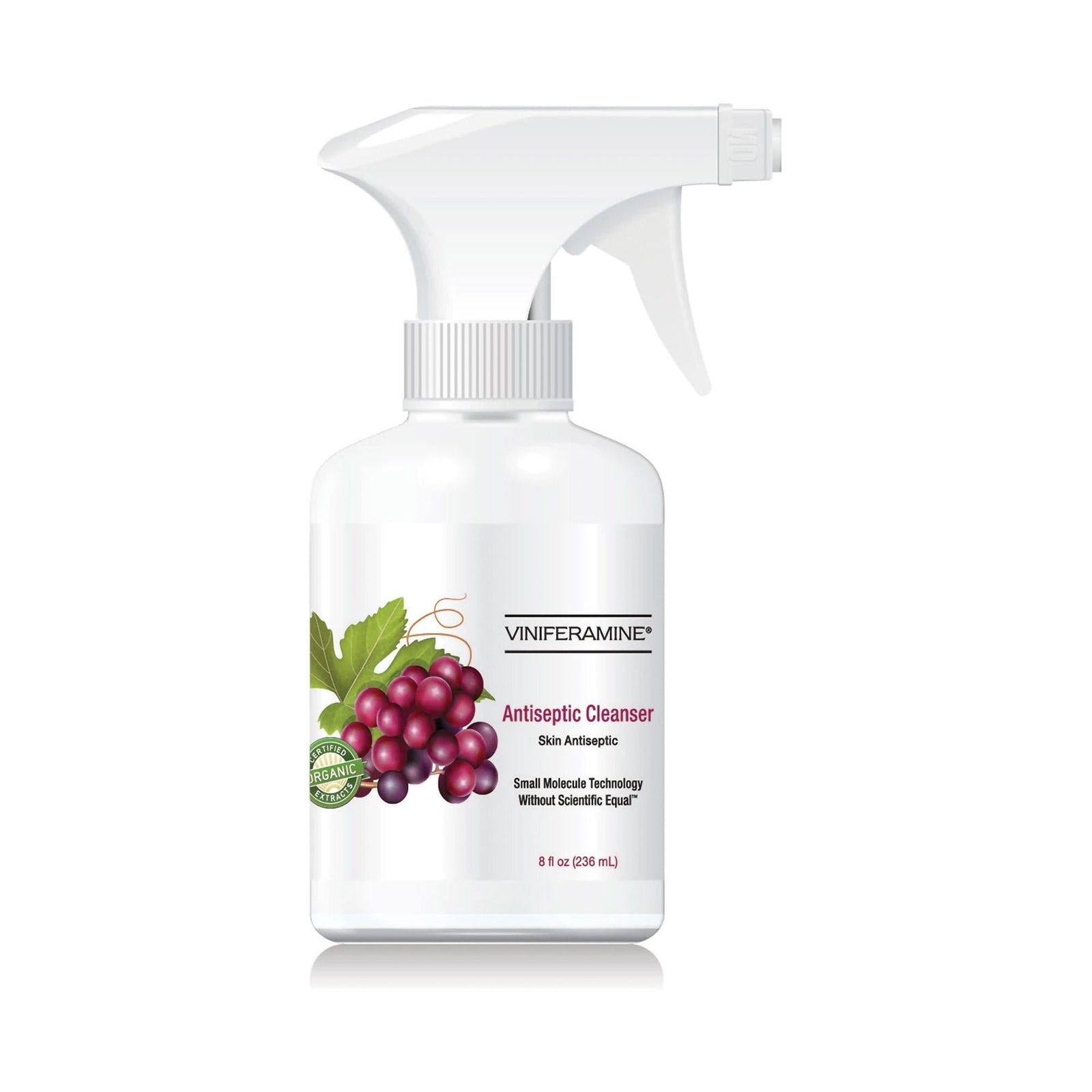 VINIFERAMINE Antiseptic Cleanser Spray, BZK 0.12%, 8 oz