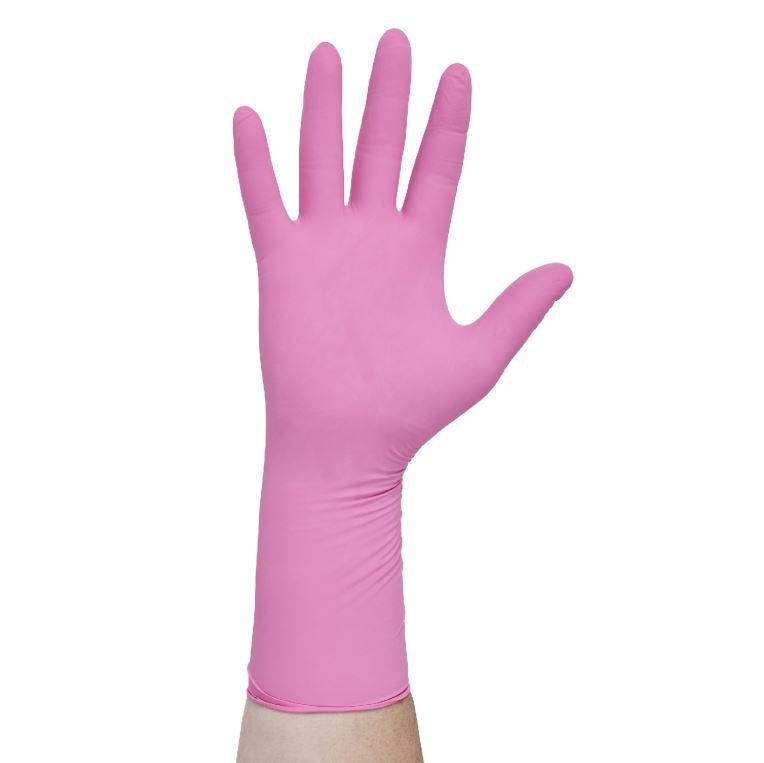 PINK UNDERGUARD Exam Gloves Small Nitrile Chemo Tested