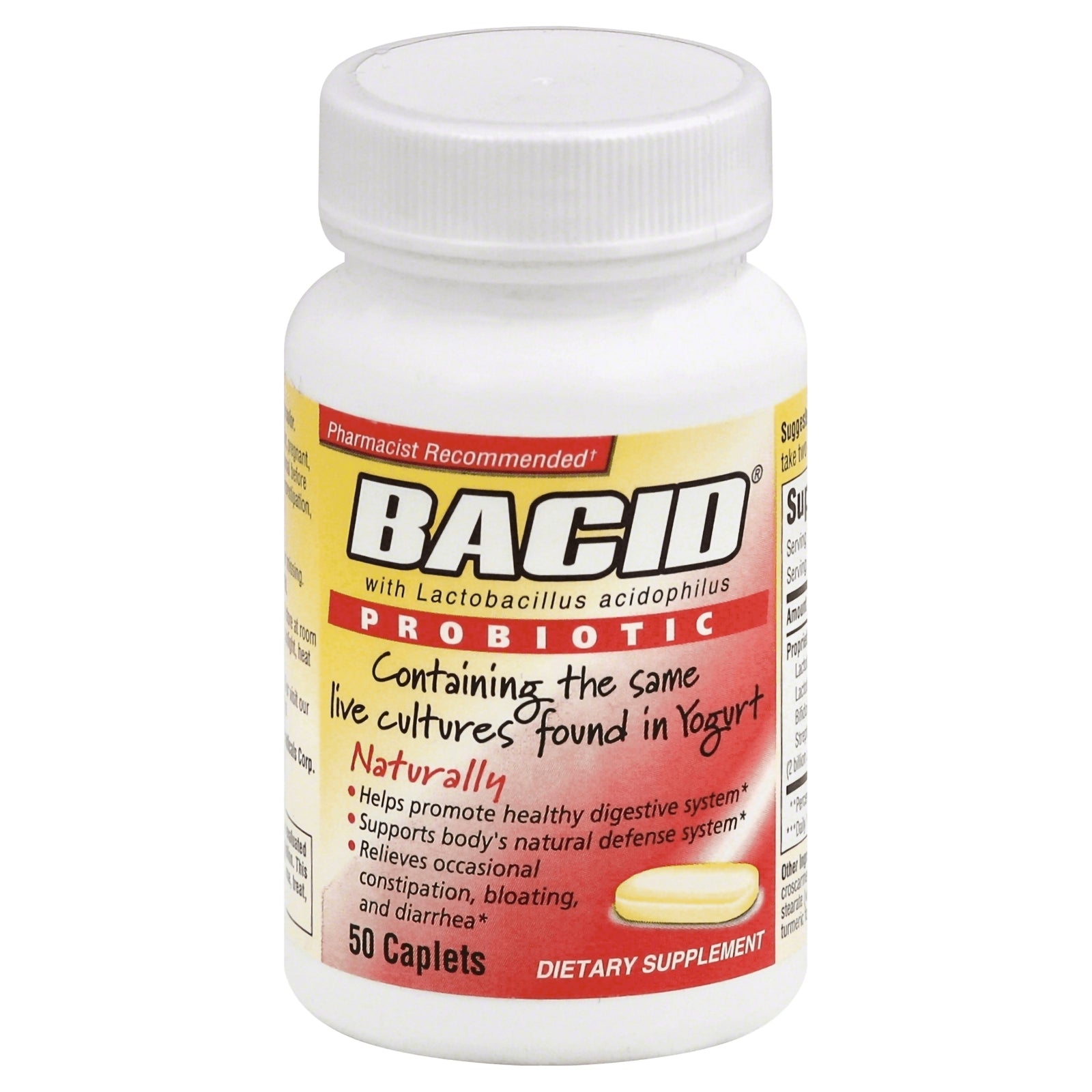 Bacid® Probiotic Dietary Supplement 50 Caplets